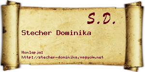 Stecher Dominika névjegykártya